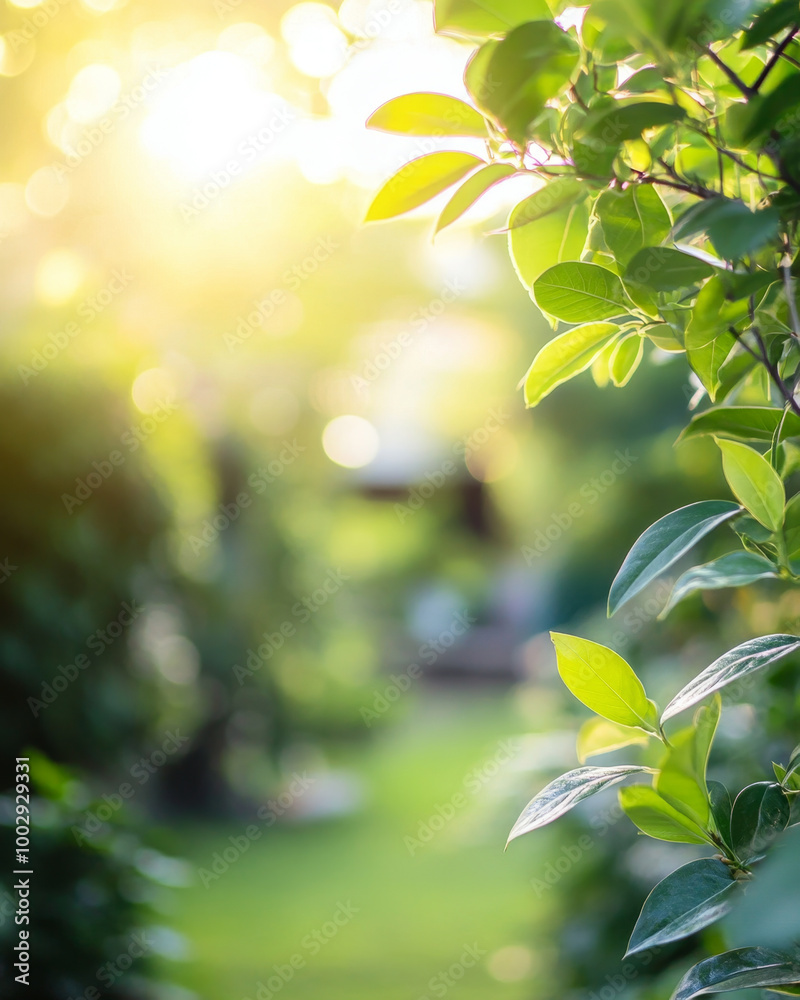 Serene outdoor garden with soft greenery and gentle sunlight ideal for a peaceful meeting Serene outdoor garden with soft greenery and gentle sunlight ideal for a peaceful meeting