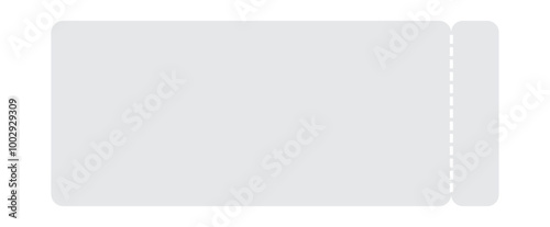 Blank paper coupon cinema ticket tag label flat design vector