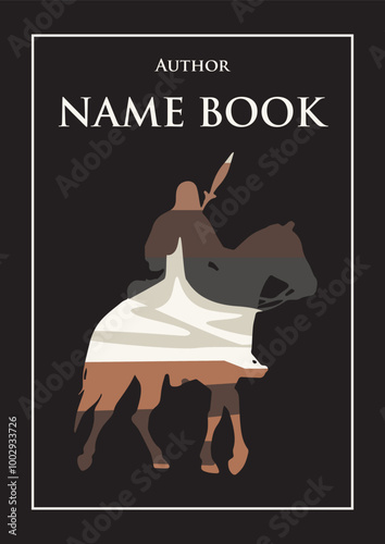 cavalry themed book cover design with iceberg scene inside
