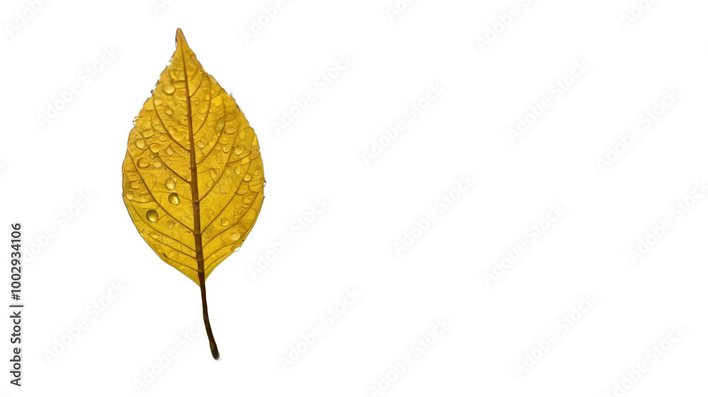 A yellow tree leaf that fell on the ground without background (white background) A yellow tree leaf that fell on the ground without background (white background)