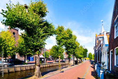 Beautiful brick buildings in the historical center of Balk, Friesland, Netherlands photo