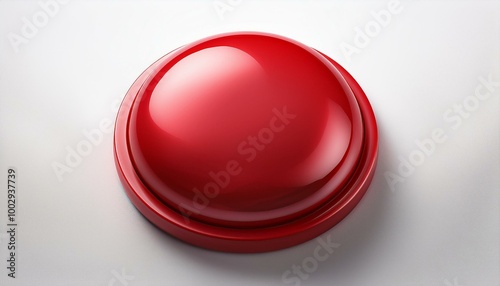 Free Download A glossy, red plastic button-like circle with a subtle bevel, isolated on a white background  - GFXLoad