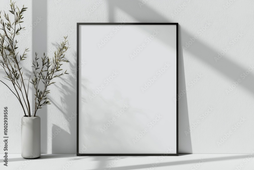 A3 Poster Mockup on White Background created with Generative AI A3 Poster Mockup on White Background created with Generative AI