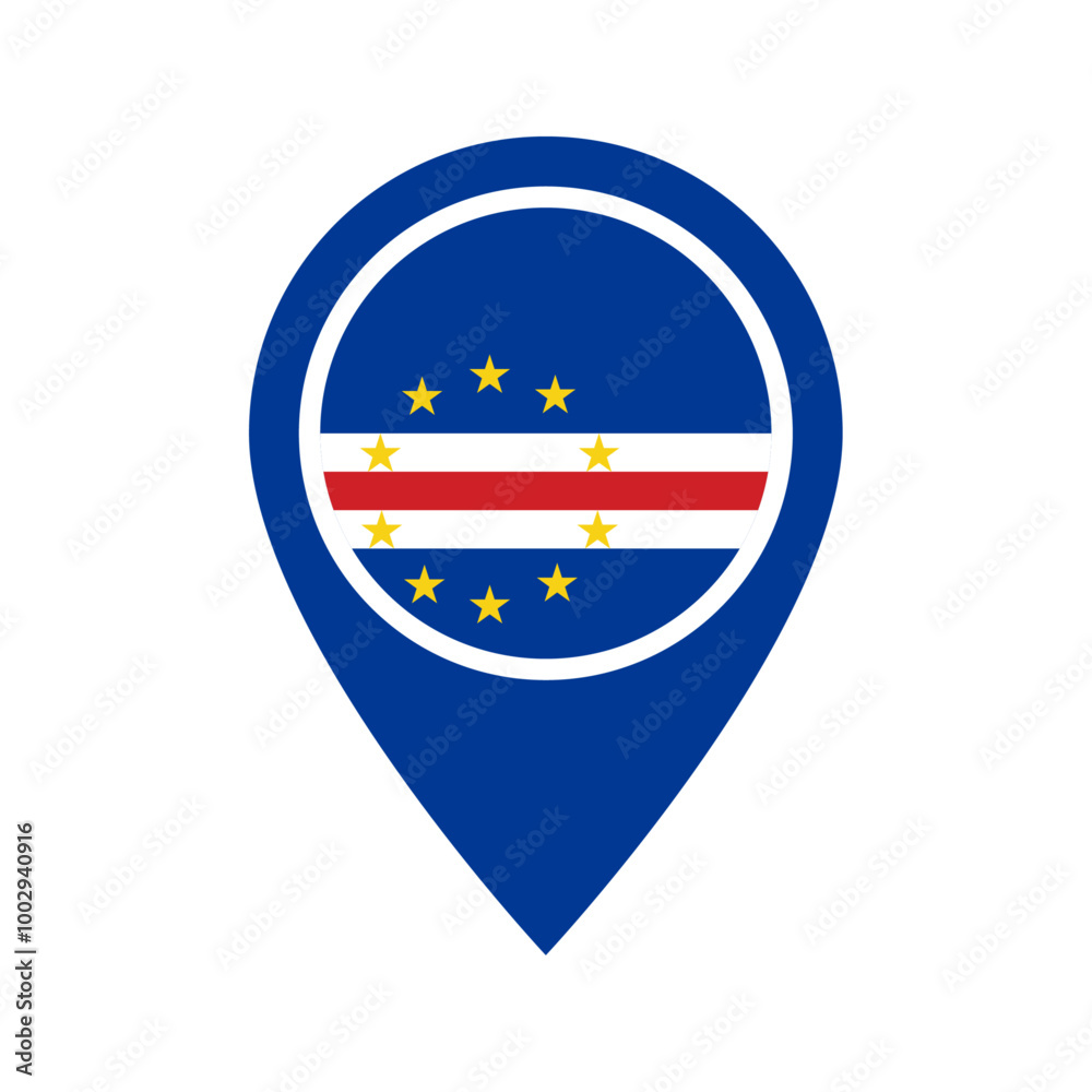 Cape Verde flag location icon Cape Verde flag location icon