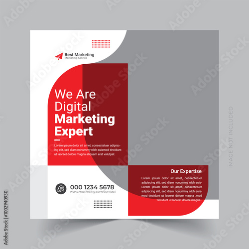 Digital business marketing social media post and web banner template eps

