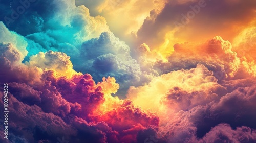 Abstract heavy multicolor cloud of haze