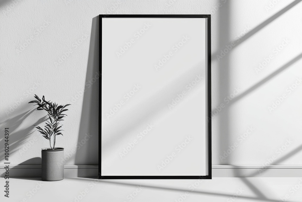 A3 Poster Mockup on White Background created with Generative AI A3 Poster Mockup on White Background created with Generative AI