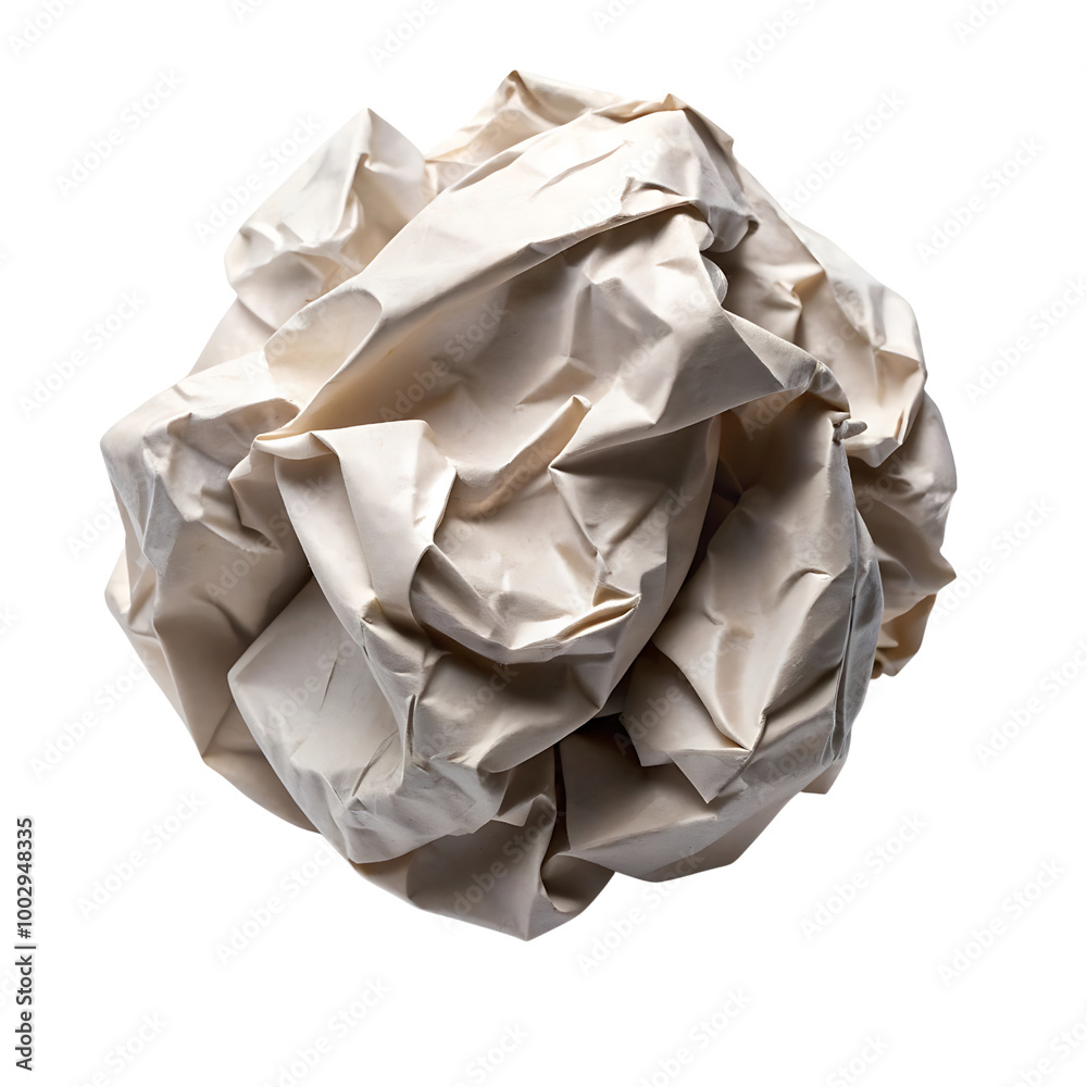 Crumpled Paper Piece On Transparent Background Crumpled Paper Piece On Transparent Background