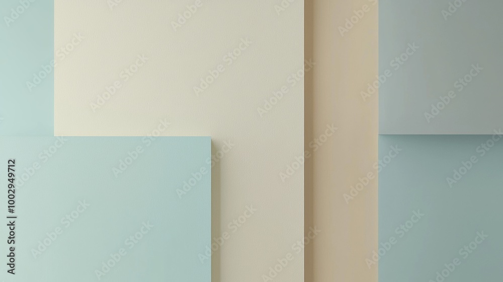 Geometric composition forming a modern and minimalist background, featuring blue and beige rectangles creating a visually appealing design Geometric composition forming a modern and minimalist background, featuring blue and beige rectangles creating a visually appealing design