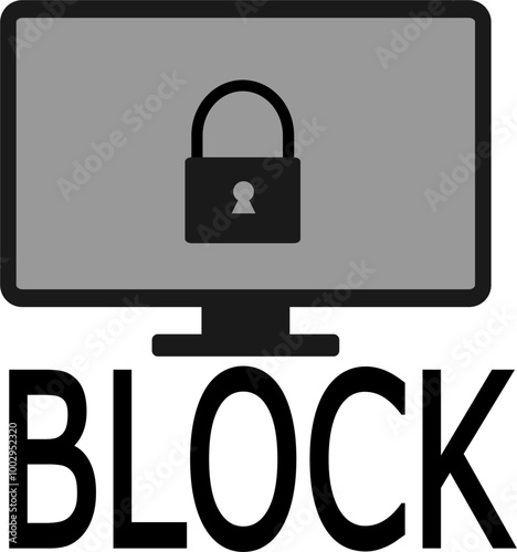 block. Account blocking illustration, flat style vector on empty blank background. for web and banner. part 2