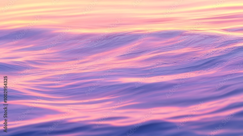 Ocean waves at sunset, tranquil colors. Nature Ocean waves at sunset, tranquil colors. Nature