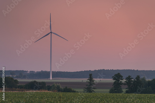 The beautiful landscape of Pałuki, a conventional region in northwestern Poland photo