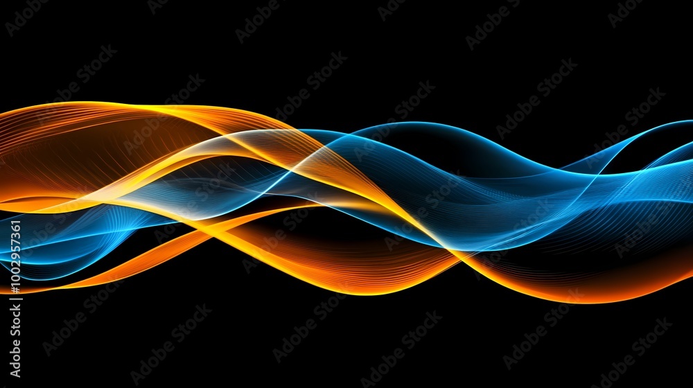 Naklejka premium Waves of Light