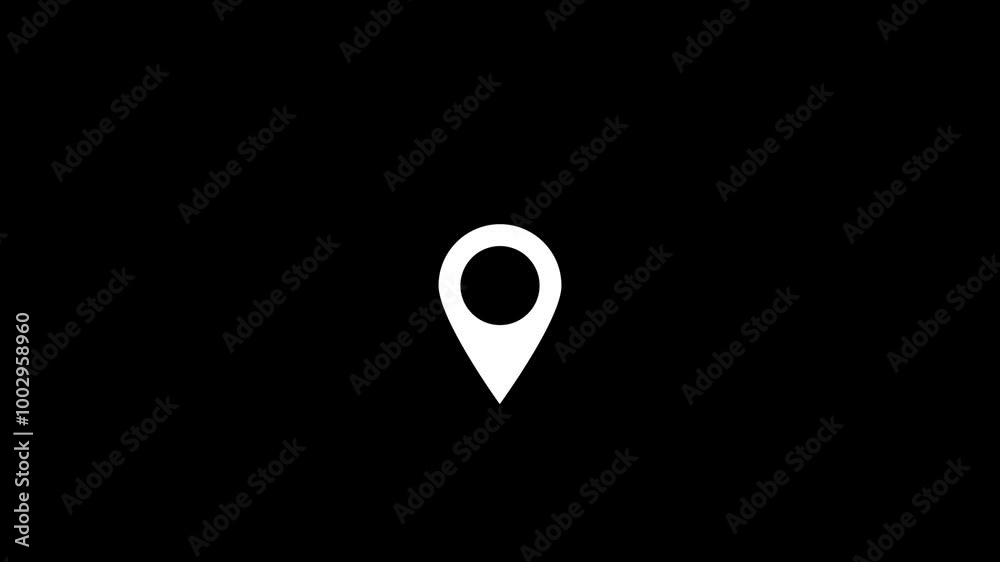 Multicolour location icon motion graphics animation Multicolour location icon motion graphics animation