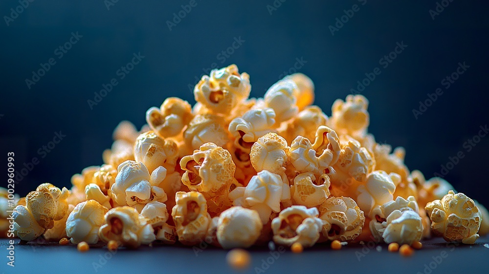 Close-Up Shot of Popcorn Kernels on a Dark Background Close-Up Shot of Popcorn Kernels on a Dark Background