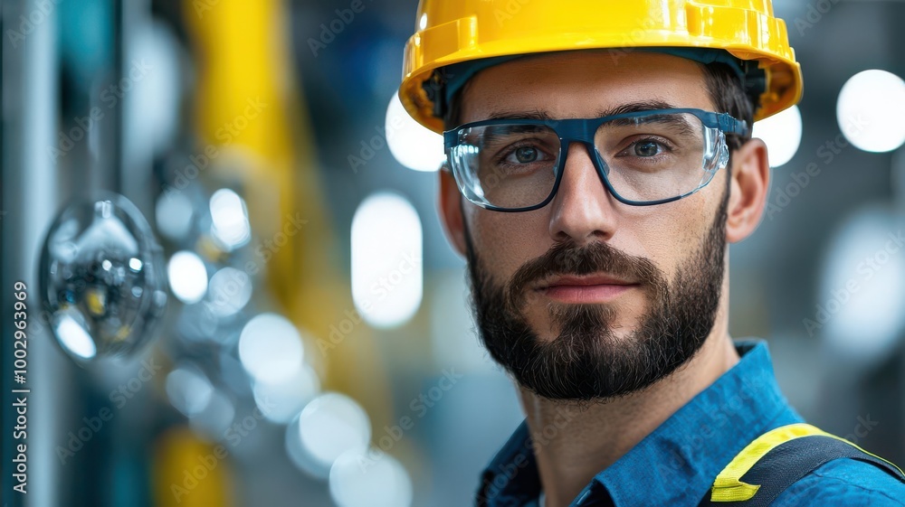 Factory engineer managing factory retrofitting projects for energy efficiency and sustainability, factory engineer, sustainable retrofitting