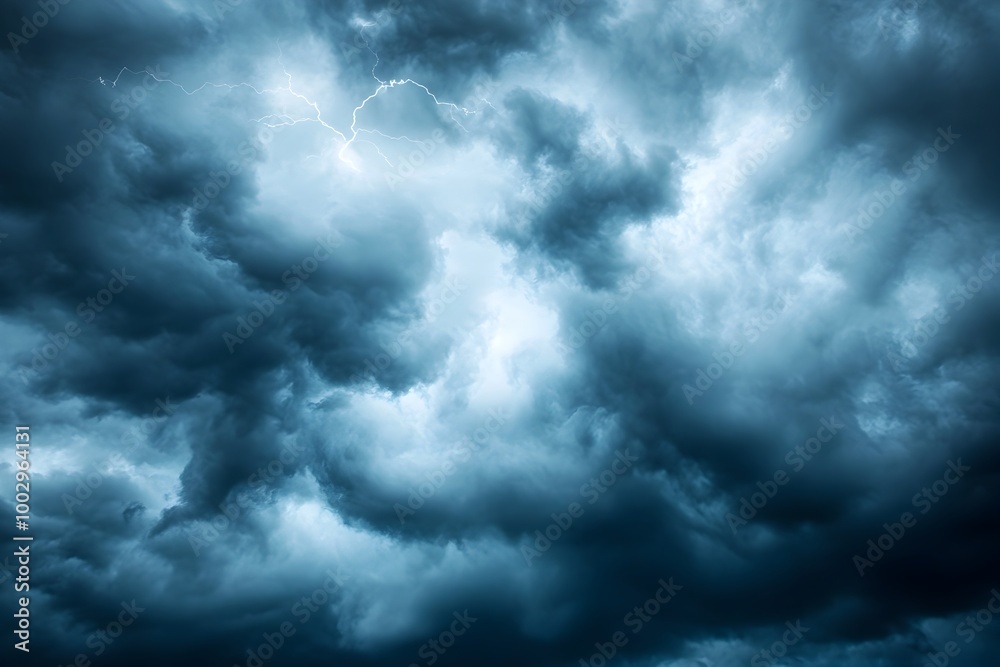 Dramatic Thunderstorm with Dark Clouds and Flashes of Lightning Natural Phenomenon Photograph Dramatic Thunderstorm with Dark Clouds and Flashes of Lightning Natural Phenomenon Photograph
