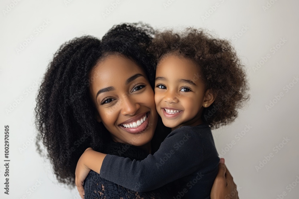 Joyful Mother and Daughter Embrace