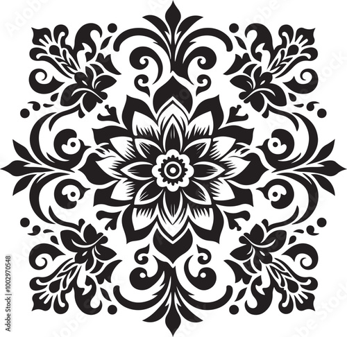 flower alpona vector illustration design,awesome flower alpona svg,flower alpona high resolution printable artwork