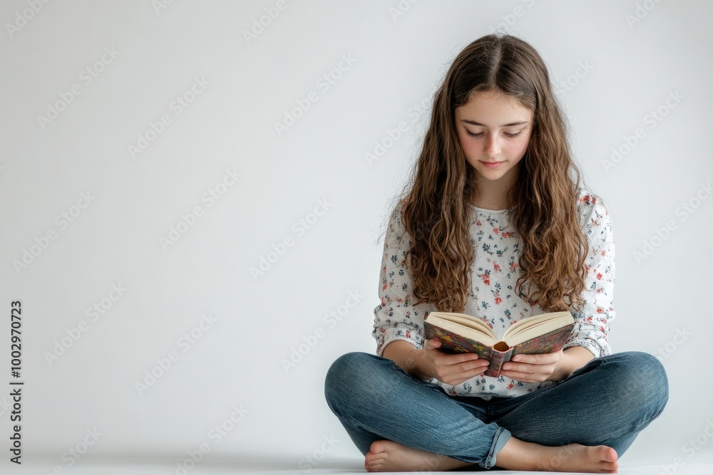Young Girl Reading a Book Young Girl Reading a Book