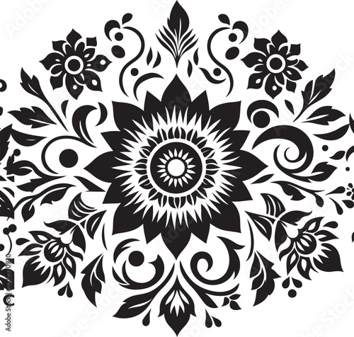 flower alpona vector illustration design,awesome flower alpona svg,flower alpona high resolution printable artwork