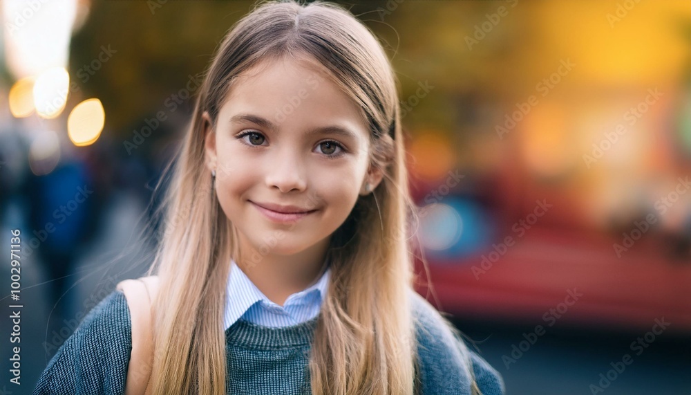 portrait of a girl with a blurred background portrait of a girl with a blurred background