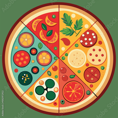 pizza with salami and tomatoes