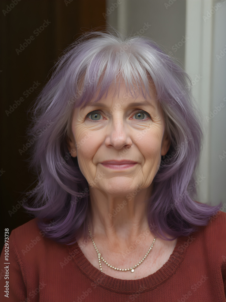 Una anciana muy hermosa, que luce un estilo muy moderno Una anciana muy hermosa, que luce un estilo muy moderno