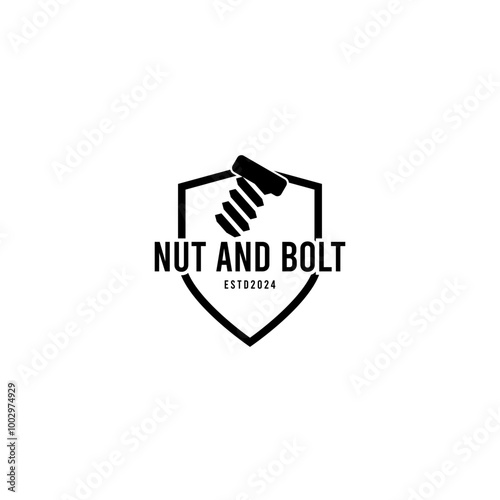 Logo for the building services industry, contractor, bolt nut symbol