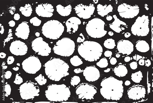 Old Weathered Rotten Cracked Square Timber Bollard, Bleached and Stained Blue, Vignette, Grunge Surface Texture Detail.