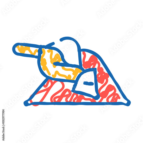 spice spatula doodle icon sketch vector. spice spatula sign. isolated symbol illustration