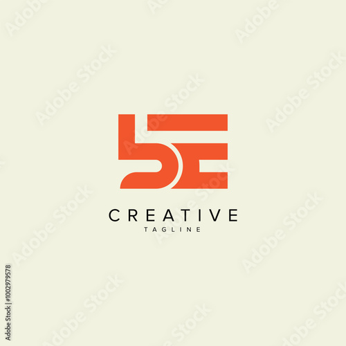 Alphabet BE EB Letter Modern Monogram Style Logo Design. Initial vector template.