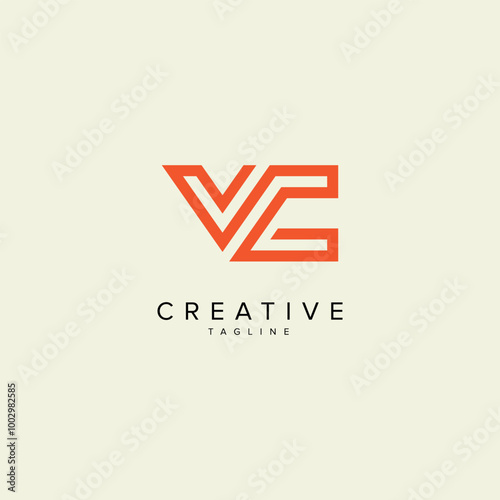 Alphabet VC CV Letter Modern Monogram Style Logo Design. Initial vector template.