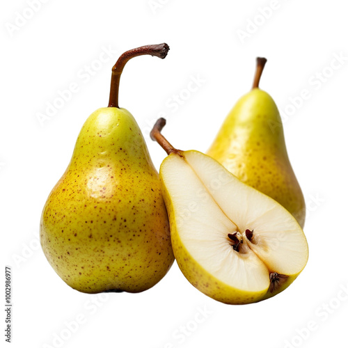 pears isolated on white background