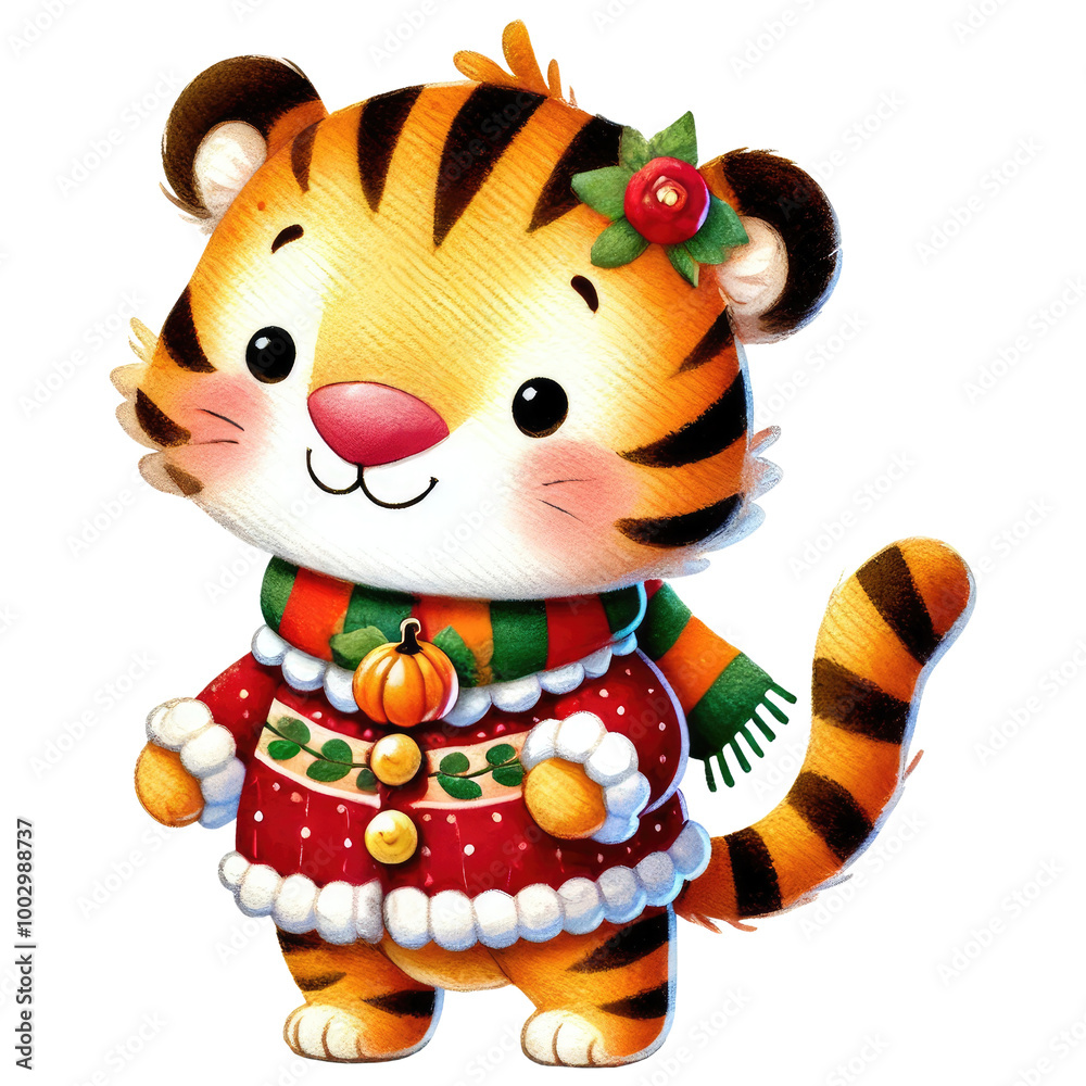 Naklejka premium Autumn Animals transparent background