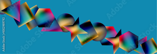 Fluid color geometric shapes abstract background. Vector Illustration For Wallpaper, Banner, Background, Card, Book Illustration, landing page