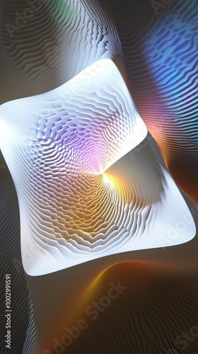 Abstract digital art, colorful light patterns, geometric shapes, modern design, creative background, art concept