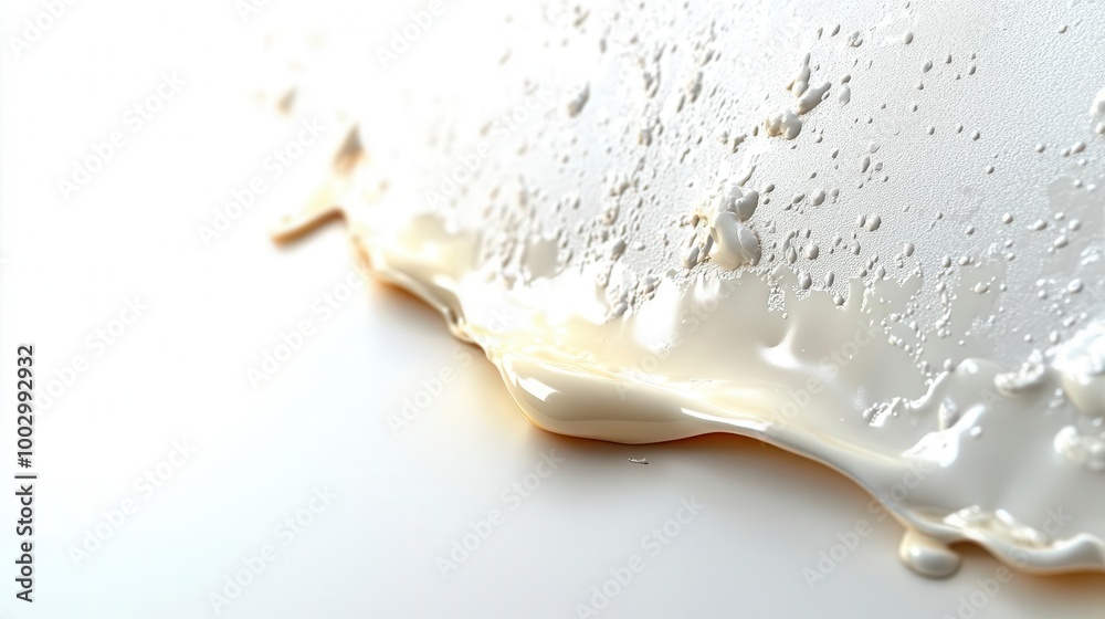 Abstract white paint flowing on a surface Abstract white paint flowing on a surface