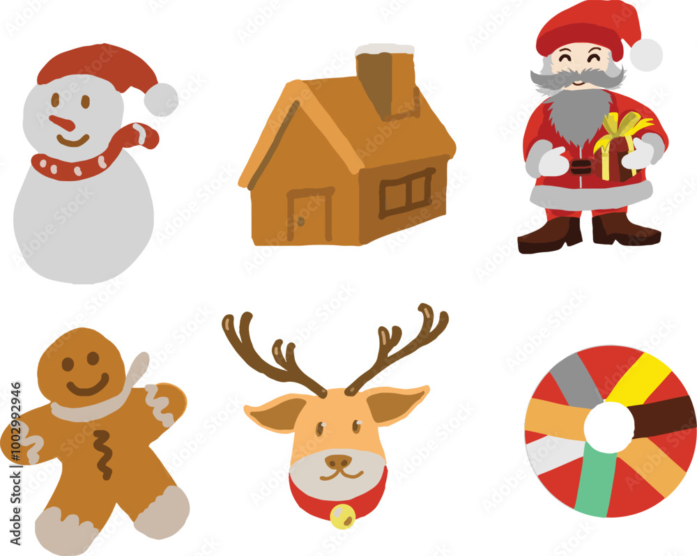Elements for Christmas and New Year celebrations Used to put in various illustrations. Elements for Christmas and New Year celebrations Used to put in various illustrations.