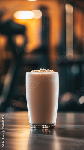 Coffee latte with frothy milk in a