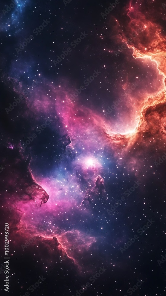 Striking cosmic nebula enveloped in vibrant shades of interstellar beauty image Striking cosmic nebula enveloped in vibrant shades of interstellar beauty image