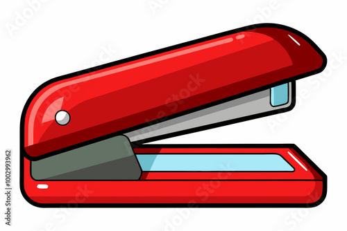 Stapler isolated on white. Stapler vector art and illustration on a white background 