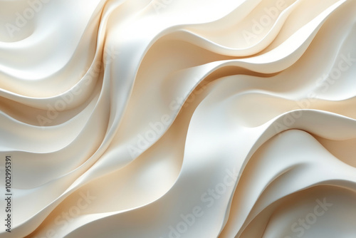 Abstract art of flowing lines symbolizing calm breathing, rhythmic harmony, soft and fluid