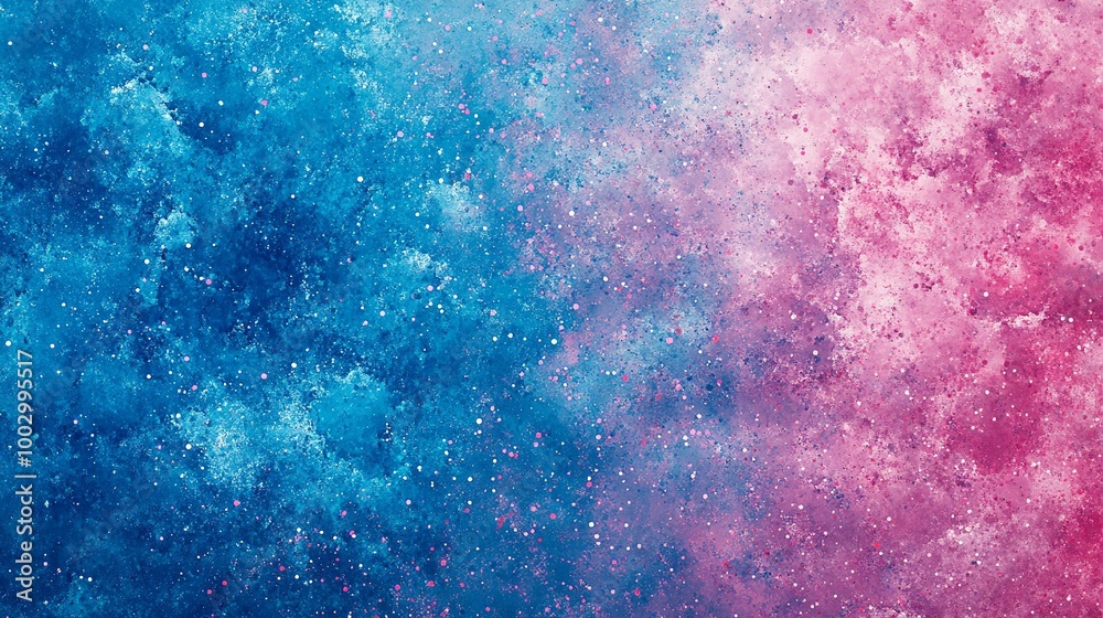 Obraz premium Abstract blue and pink glitter texture background with grainy noise texture, perfect for use as a desktop wallpaper or for creating other digital art projects