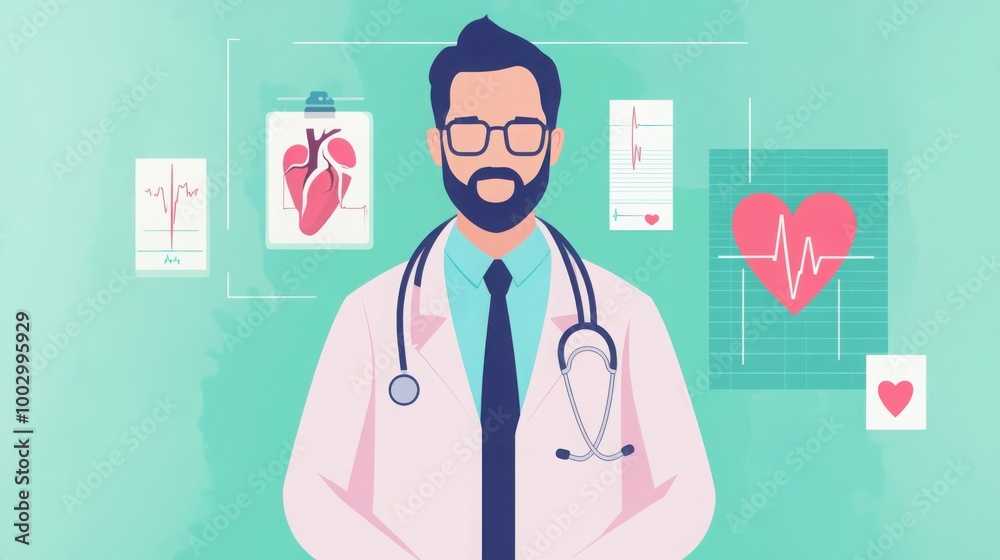 Heart Disease Prevention Lifestyle Infographic Illustration