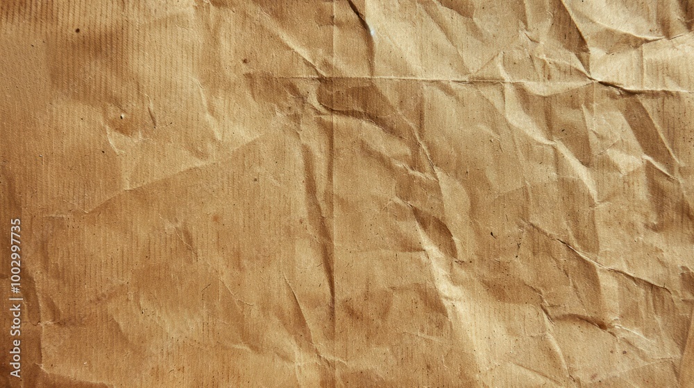 Obraz premium Wrinkled brown paper texture background. Design for poster, banner, and print.