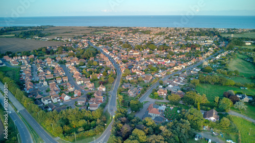 Konstfotografi aerial photo of Kessingland in Suffolk