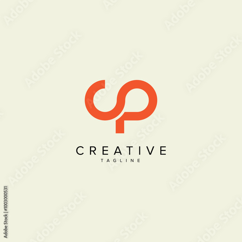 Abstract CP PC Letter Modern Monogram Style Logo Design. Initial vector template.