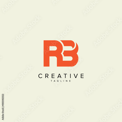 Abstract RB BR Letter Modern Monogram Style Logo Design. Initial vector template.