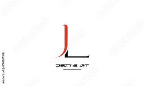 JL, LJ, J, L abstract letters logo monogram photo